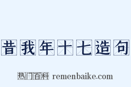 昔我年十七造句是什么意思的图片